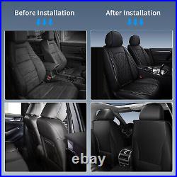 Car Seat Covers PU Leather Full Set For Toyota TACOMA CREW CAB 2007-2024 4-DOOR