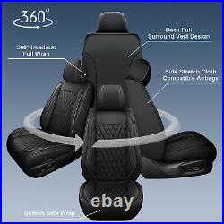 Car Seat Covers PU Leather Full Set For Toyota TACOMA CREW CAB 2007-2024 4-DOOR