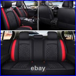 Car Seat Covers for Acura Legend MDX RDX RLX RLS TL TLX TSX Leather Black Red