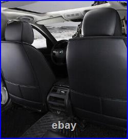 Car Sedan 5-Seats Seat Cover Cushion Pad Front+Rear Full Set PU Leather USA Ship