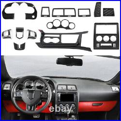 Carbon Fiber Exterior Interior Dash Cover Trim Kit for Dodge Challenger 2009-14