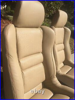 Custom Made Acura NSX Replacement Perforated Leather Seat Covers Light Oak