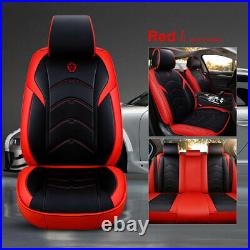 Deluxe Car Seat Cover Brand New PU Leather Stitching Full Set Cushions Universal