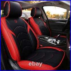 Deluxe Car Seat Cover Brand New PU Leather Stitching Full Set Cushions Universal