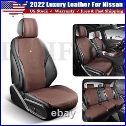 Deluxe Full Set Leather Car Seat Covers For Nissan Auto Front & Rear Row Cushion