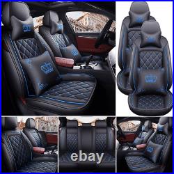 Fashion PU Leather Auto Car Seat Cover Protector 5-Seats SUV Universal Full Set