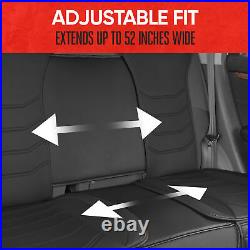 Faux Leather Black Car Seat Covers Full Set Front Back Auto Truck Van SUV