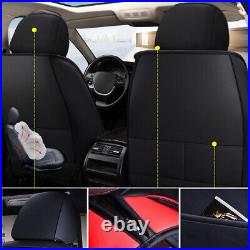 Faux Leather Car Seat Covers Full Set Black Accessories Fit for Toyota