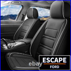 Faux Leather Seat Cover Full Set Car 5 Seats Cushion Fit Ford Escape 2008-2021