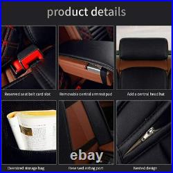 Fit for Hummer H1 H2 H3 5-Seats Car Seat Covers PU Leather Full Set Black red