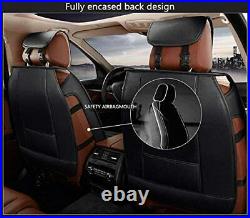 Fit for Hummer H1 H2 H3 5-Seats Car Seat Covers PU Leather Full Set Black red