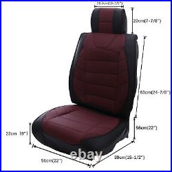 For 07-21 GMC Sierra 1500 Truck Car Seat Covers Full Set Front Leather 2/5 Seat
