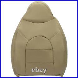 For 1999-2000 Ford F250 F350 F450 F550 Lariat XLT Front Leather seat Cover Tan