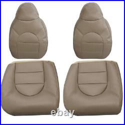 For 2000 Ford F250 350 XLT Lariat Driver & Passenger Leather Seat Cover Tan