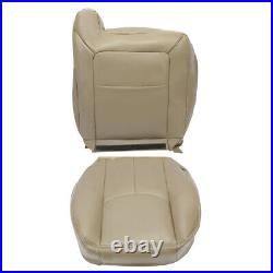 For 2003-2006 Chevy Silverado Sierra Front Bottom Top Leather Seat Cover Tan New