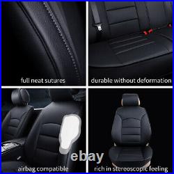 For 2007-2021 Chevrolet Malibu Full Set PU Leather Car 5 Seat Covers Front&Rear