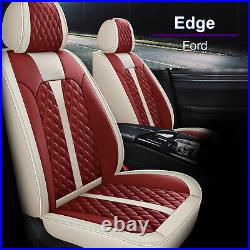 For 2007-2021 Ford Edge Leather Front Rear Cushion Car 5-Seat Covers