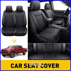 For 2007-2023 Toyota Tacoma Crew Cab 4-Door Car Auto Seat Cover Leather Full Set