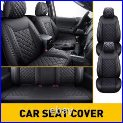 For 2007-2023 Toyota Tacoma Crew Cab 4-Door Car Auto Seat Cover Leather Full Set