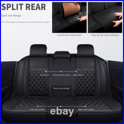 For 2009-2016 Toyota Venza Car Seat Cover Full Set Cushion Deluxe PU Leather