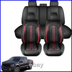 For 2009-2024 Ford F150 Crew Cab Truck Car Seat Cover Full Set Leather Protector