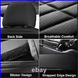 For 2009-2024 Ford F150 Crew Cab Truck Car Seat Cover Full Set Leather Protector