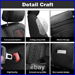 For 2009-2024 Ford F150 Crew Cab Truck Car Seat Cover Full Set Leather Protector