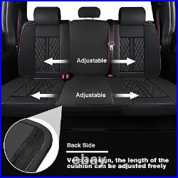 For 2009-2024 Ford F150 Crew Cab Truck Car Seat Cover Full Set Leather Protector