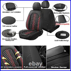 For 2009-2024 Ford F150 Crew Cab Truck Car Seat Cover Full Set Leather Protector