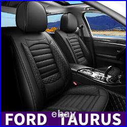 For 2010-2019 Ford Taurus Leather Car Seat Cover Full Set Cushion Protector