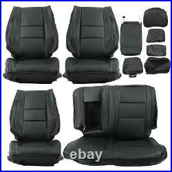 For 2011-2021 Jeep Grand Cherokee Front & Rear Seat Covers Complete Set Black