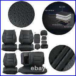 For 2011-2021 Jeep Grand Cherokee Front & Rear Seat Covers Complete Set Black