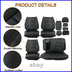 For 2011-2021 Jeep Grand Cherokee Front & Rear Seat Covers Complete Set Black