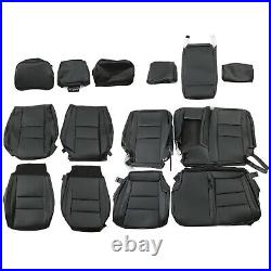 For 2011-2021 Jeep Grand Cherokee Front & Rear Seat Covers Complete Set Black