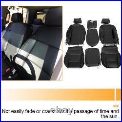 For 2014-2018 Chevy Silverado LT DOUBLE Cab Full Set Seat Cover Black