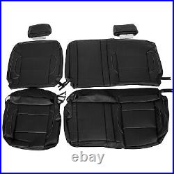 For 2014-2018 Chevy Silverado LT DOUBLE Cab Full Set Seat Cover Black