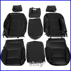 For 2014-2018 Chevy Silverado LT DOUBLE Cab Full Set Seat Cover Black