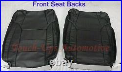 For 2014-2021 Tundra DOUBLE Cab Leather Seat Covers Black