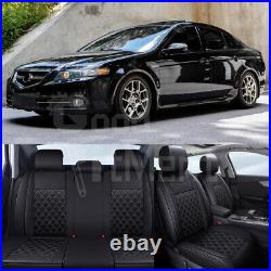 For Acura TL Base Sedan 4 Door 2004-2008 Full Set Car Seat Cover 5 Seats Black