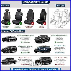 For Audi Car Seat Cover Full Set/Front Deluxe PU Leather 2/5-Seat Protector Auto