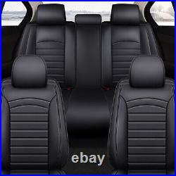 For Cadillac PU Leather Front Rear Seat Covers Full Set Car Cushion Protector