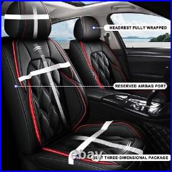 For Chevrolet Blazer 2019-2024 PU Car 5 Seat Covers Protector Cushion Red Lines