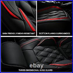 For Chevrolet Blazer 2019-2024 PU Car 5 Seat Covers Protector Cushion Red Lines