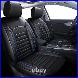 For Chevy Silverado 1500 GMC Sierra Car Seat Covers 2 Seats Full Set Black+Blue