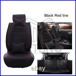 For Dodge Challenger SRT Car Seat Cover Cushions PU Leather Front Rear Full Set