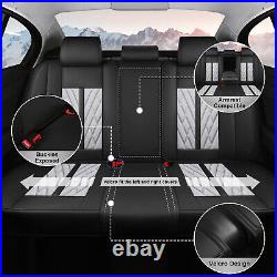 For HYUNDAI KONA 2018-2024 PU Leather 5-Seat Car Seat Cover Full Set Cushion