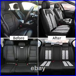 For HYUNDAI KONA 2018-2024 PU Leather 5-Seat Car Seat Cover Full Set Cushion