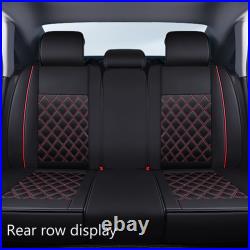 For Honda Accord Car Seat Cover Full Set Front + Rear Cushion Deluxe PU Leather