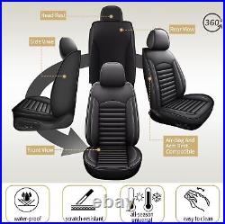 For Honda CR-V 2017-2022 Car 5-Seat Cover Black PU Leather Full Set Breathable