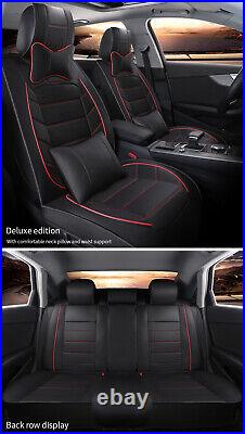 For Honda CR-V CRV 07-21 Leather Car Seat Cover 5 Seat Front&Rear Full Set BLACK
